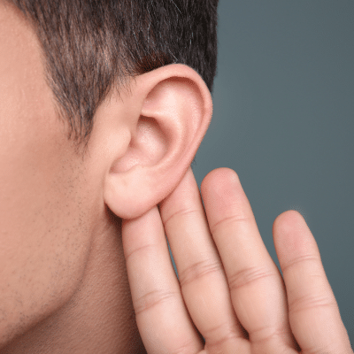 Commonwealth ent | richmond ent | midlothian ent 8 Person listening with hand to ear, representing ear doctor